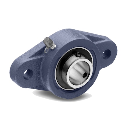 2 Bolt Flange Unit, Insrt, Set Scrw, 1.25-in. Bore, 5.1181-in. Bolt-Hole To Bolt-Hole Cntr, 161mm L